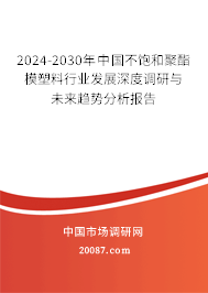 2024-2030年中国不饱和聚酯模塑料行业发展深度调研与未来趋势分析报告