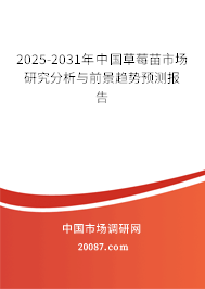 2025-2031年中国草莓苗市场研究分析与前景趋势预测报告
