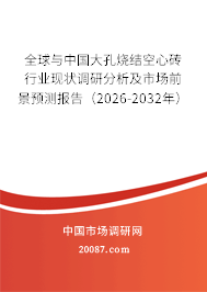全球与中国大孔烧结空心砖行业现状调研分析及市场前景预测报告（2026-2032年）