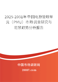 2025-2031年中国电源管理单元(PMU)市场调查研究与前景趋势分析报告 2025-2031年中国电源管理单元(PMU)市场调查研究与前景趋势分析报告