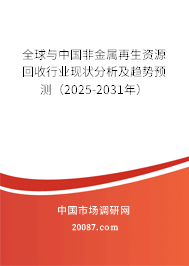 全球与中国非金属再生资源回收行业现状分析及趋势预测（2025-2031年）