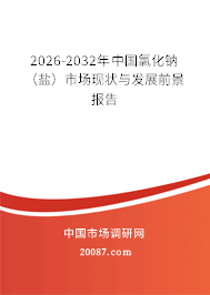 2026-2032年中国氯化钠(盐)市场现状与发展前景报告 2026-2032年中国氯化钠(盐)市场现状与发展前景报告