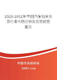 2026-2032年中国汽车铝合金泵行业市场分析及前景趋势报告