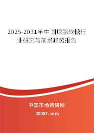 2025-2031年中国琼脂软糖行业研究与前景趋势报告
