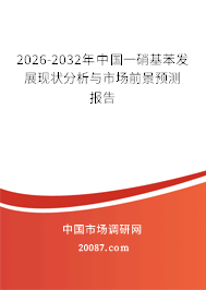 2026-2032年中国一硝基苯发展现状分析与市场前景预测报告