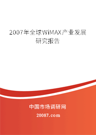 2007年全球WiMAX产业发展研究报告