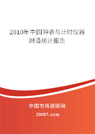 2010年中国钟表与计时仪器制造统计报告 2010年中国钟表与计时仪器制造统计报告