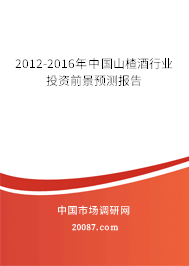 2012-2016年中国山楂酒行业投资前景预测报告