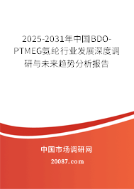 2025-2031年中国BDO-PTMEG氨纶行业发展深度调研与未来趋势分析报告