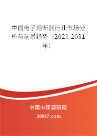 中国电子熔断器行业市场分析与前景趋势(2025-2031年) 中国电子熔断器行业市场分析与前景趋势(2025-2031年)