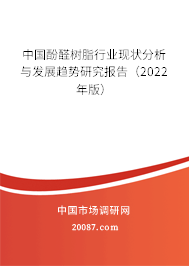 中国酚醛树脂行业现状分析与发展趋势研究报告(2022年版) 中国酚醛树脂行业现状分析与发展趋势研究报告(2022年版)
