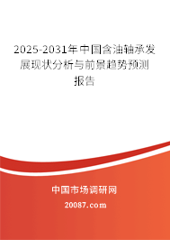 2025-2031年中国含油轴承发展现状分析与前景趋势预测报告