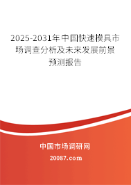 2025-2031年中国快速模具市场调查分析及未来发展前景预测报告 2025-2031年中国快速模具市场调查分析及未来发展前景预测报告
