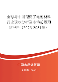 全球与中国锂离子电池材料行业现状分析及市场前景预测报告（2025-2031年）