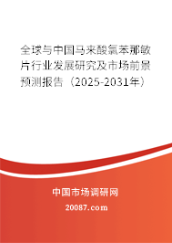 全球与中国马来酸氯苯那敏片行业发展研究及市场前景预测报告(2025-2031年) 全球与中国马来酸氯苯那敏片行业发展研究及市场前景预测报告(2025-2031年)