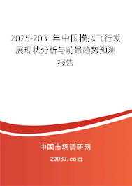 2025-2031年中国模拟飞行发展现状分析与前景趋势预测报告 2025-2031年中国模拟飞行发展现状分析与前景趋势预测报告