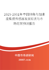 2025-2031年中国倾角与加速度集成传感器发展现状与市场前景预测报告 2025-2031年中国倾角与加速度集成传感器发展现状与市场前景预测报告