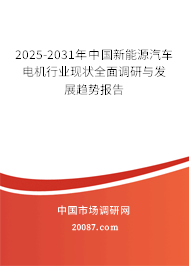 2025-2031年中国新能源汽车电机行业现状全面调研与发展趋势报告 2025-2031年中国新能源汽车电机行业现状全面调研与发展趋势报告