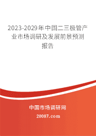 2023-2029年中国二三极管产业市场调研及发展前景预测报告 2023-2029年中国二三极管产业市场调研及发展前景预测报告