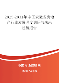 2025-2031年中国安徽省房地产行业发展深度调研与未来趋势报告