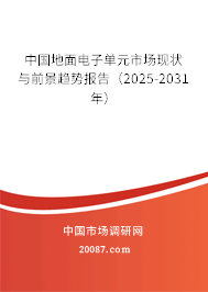中国地面电子单元市场现状与前景趋势报告（2025-2031年）