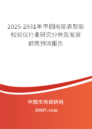 2025-2031年中国电能表智能校验仪行业研究分析及发展趋势预测报告 2025-2031年中国电能表智能校验仪行业研究分析及发展趋势预测报告