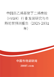 中国高乙烯基聚丁二烯橡胶（HVBR）行业发展研究与市场前景预测报告（2025-2031年）