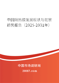 中国隔热膜发展现状与前景趋势报告（2025-2031年）