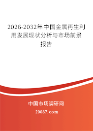 2026-2032年中国金属再生利用发展现状分析与市场前景报告