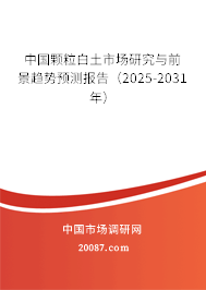 中国颗粒白土市场研究与前景趋势预测报告（2025-2031年）