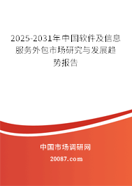 2025-2031年中国软件及信息服务外包市场研究与发展趋势报告