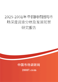 2025-2031年中国网络团购市场深度调查分析及发展前景研究报告