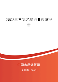 2008年三氯乙烯行业调研报告 2008年三氯乙烯行业调研报告