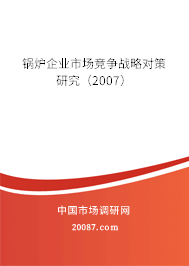 锅炉企业市场竞争战略对策研究（2007）