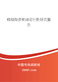 精细陶瓷项目可行性研究报告 精细陶瓷项目可行性研究报告
