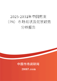 2025-2031年中国尼龙(PA)市场现状及前景趋势分析报告 2025-2031年中国尼龙(PA)市场现状及前景趋势分析报告