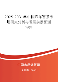 2024-2030年中国汽车窗膜市场研究分析与发展前景预测报告