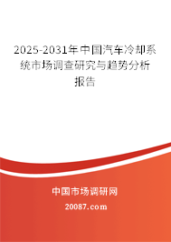 2025-2031年中国汽车冷却系统市场调查研究与趋势分析报告