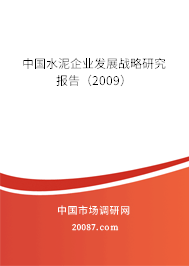 中国水泥企业发展战略研究报告（2009）