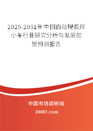 2025-2031年中国自动埋弧焊小车行业研究分析与发展前景预测报告 2025-2031年中国自动埋弧焊小车行业研究分析与发展前景预测报告