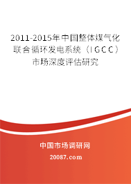2011-2015年中国整体煤气化联合循环发电系统(IGCC)市场深度评估研究 2011-2015年中国整体煤气化联合循环发电系统(IGCC)市场深度评估研究