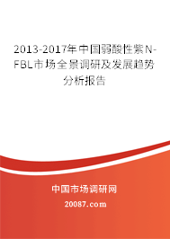 2013-2017年中国弱酸性紫N-FBL市场全景调研及发展趋势分析报告