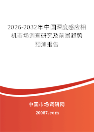 2026-2032年中国深度感应相机市场调查研究及前景趋势预测报告