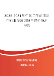 2025-2031年中国卫生间清洁剂行业发展调研与趋势预测报告