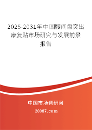 2025-2031年中国腰间盘突出康复贴市场研究与发展前景报告